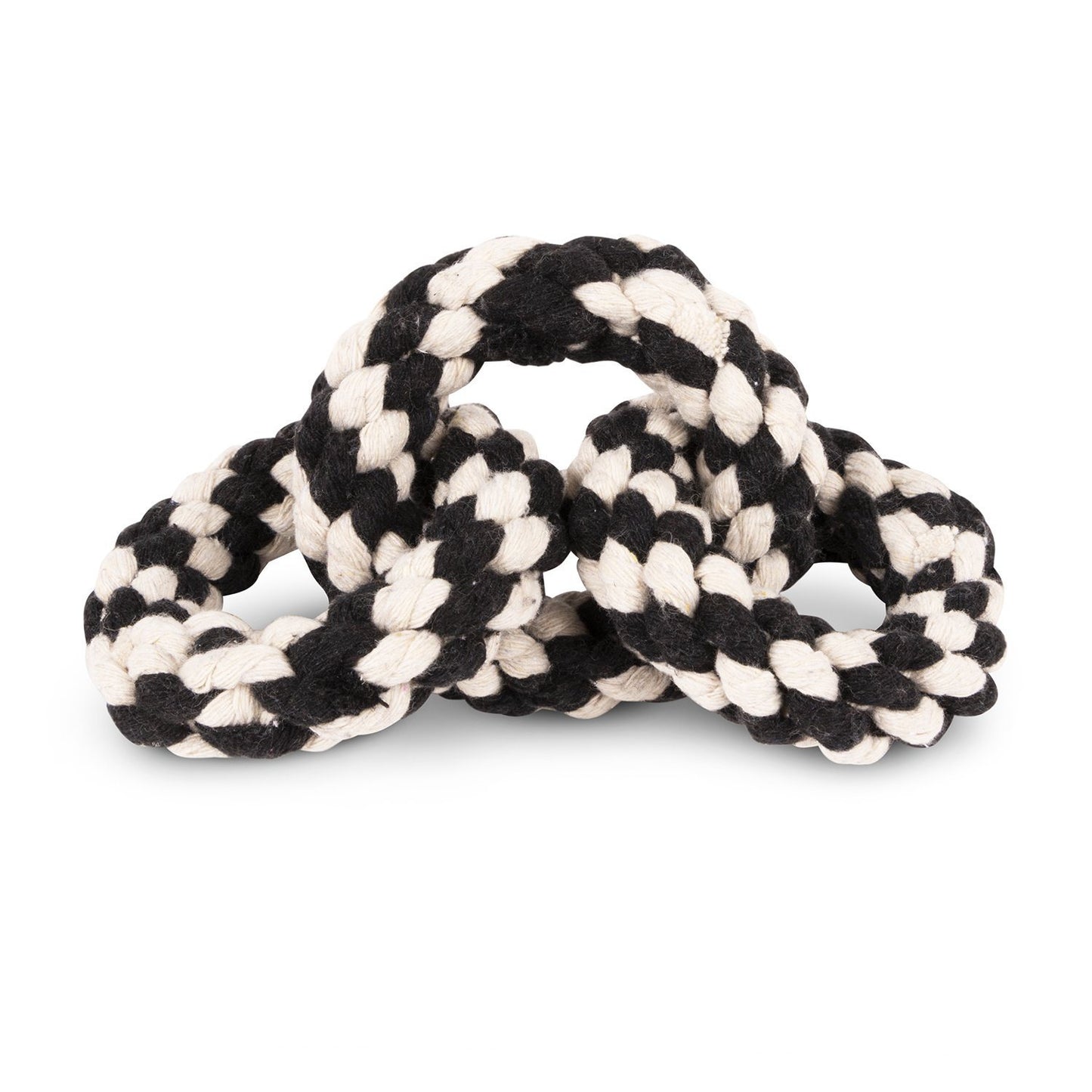 Striped Tri-Ring Rope Dog Toy - Eden Lifestyle