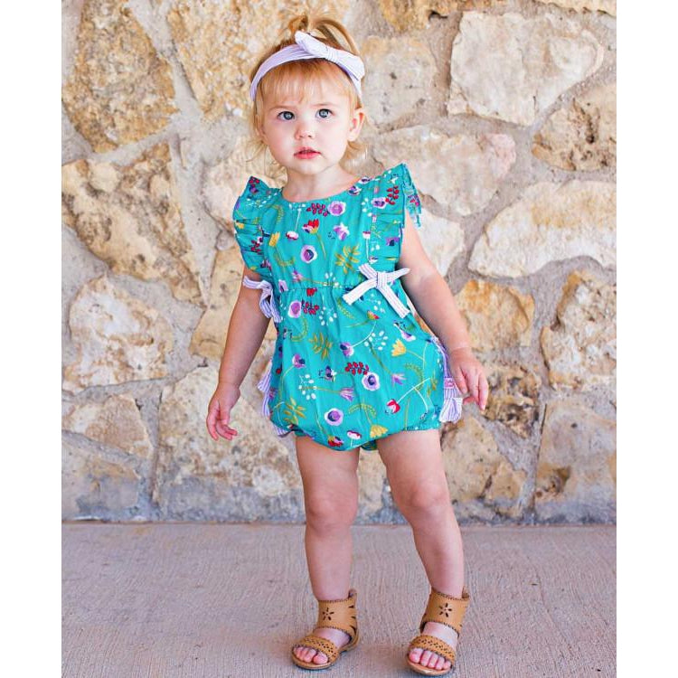 Ruffle Butts, Baby Girl Apparel - Rompers,  Sweet Meadow Romper