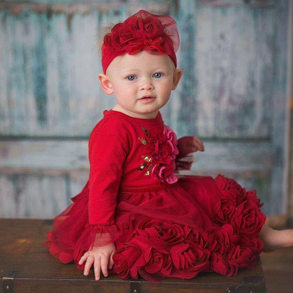 Haute Baby, Baby Girl Apparel - Dresses,  Ruby Sparkle - Haute Baby