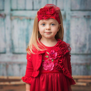 Haute Baby, Accessories - Bows & Headbands,  Ruby Sparkle Headband - Haute Baby