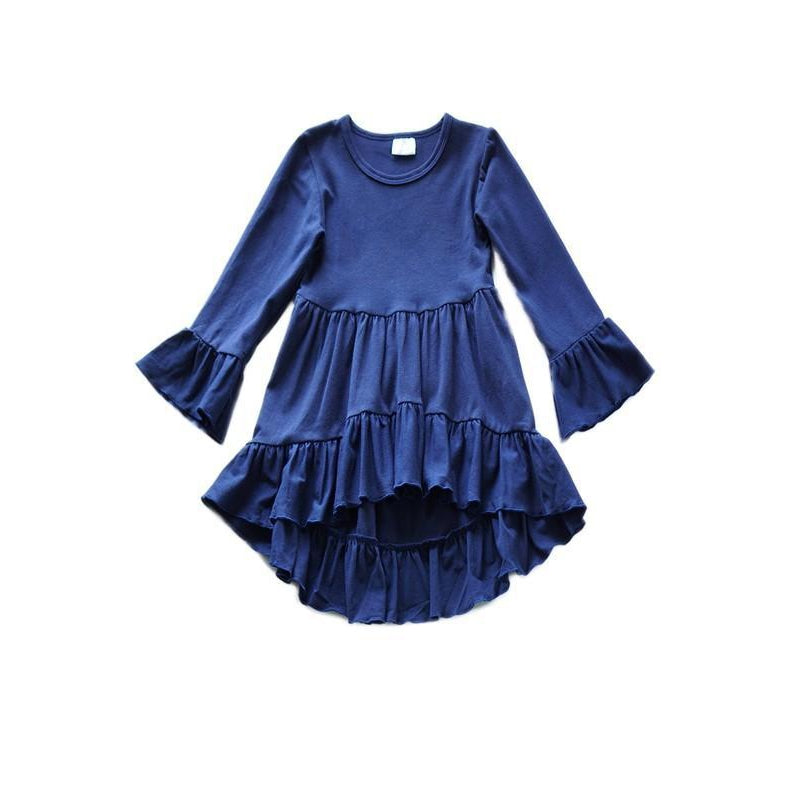 Eden Lifestyle, Girl - Shirts & Tops,  Ruffle Top - Navy