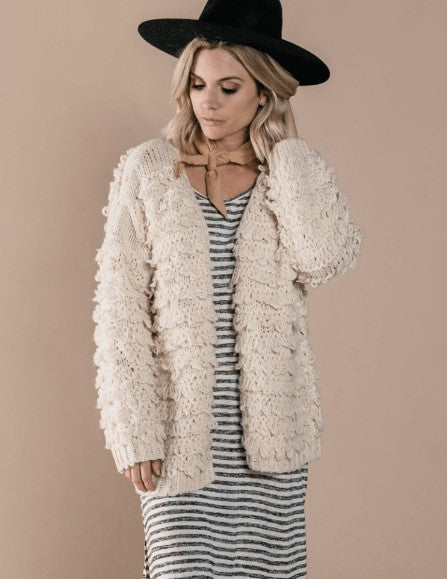 Rylee and cru baby top fringe cardigan