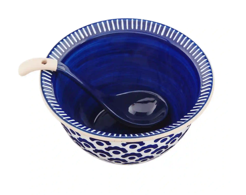 Mud Pie Indigo Salsa Bowl Set - Eden Lifestyle