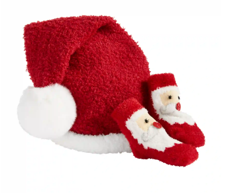 Mud Pie SANTA HAT AND SOCK SET - Eden Lifestyle