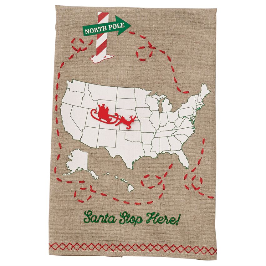 Mud Pie Arizona Santa Stop Towel