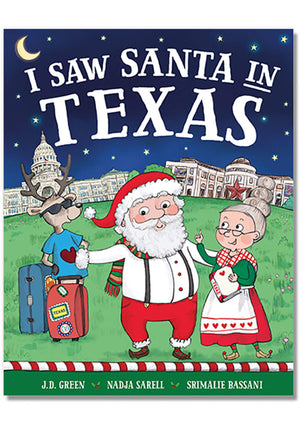 I Saw Santa in Texas Hardcover Book - Eden Lifestyle