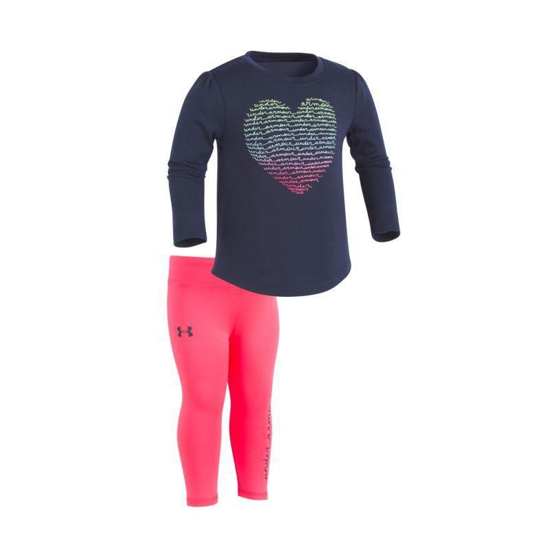 Under Armour, Baby Girl Apparel - Outfit Sets,  Script Heart