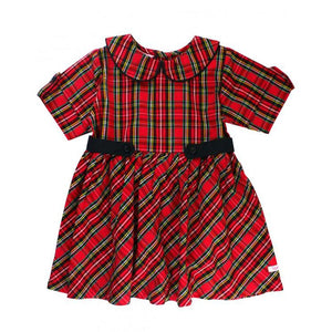 Ruffle Butts, Baby Girl Apparel - Dresses,  Tristan Plaid Peter Pan Babydoll Dress