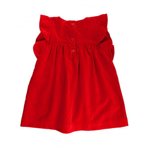 Ruffle Butts, Baby Girl Apparel - Dresses,  Red Velvet Jumper Dress