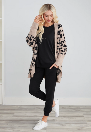 Mud Pie Shylah Leopard Cocoon Cardigan - Eden Lifestyle