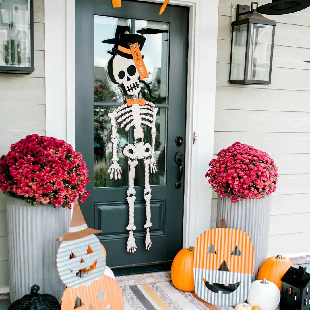 Mud Pie Skeleton Halloween Door Hanger - Eden Lifestyle