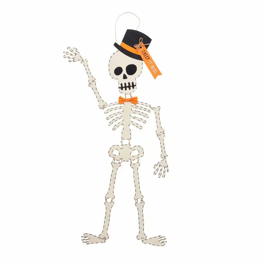Mud Pie Skeleton Halloween Door Hanger - Eden Lifestyle