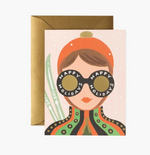 Ski Girl Greeting Card - Eden Lifestyle