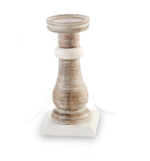 Small Marble Wood Candleholder - Eden Lifestyle