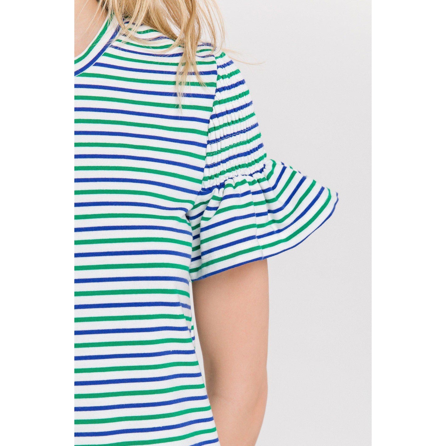 English Factory, Women - Shirts & Tops,  English Factory Smocked Stripe Tee