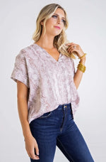 Karlie, Women - Shirts & Tops,  Snake Vneck Signature Top