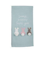 Mud Pie Easter Bunnies Waffle Towel - Eden Lifestyle