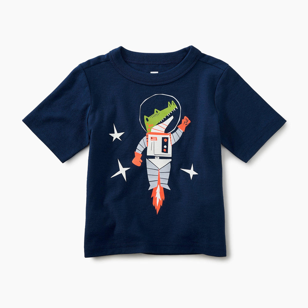 Tea Collection, Baby Boy Apparel - Tees,  Space Crocodile Graphic Tee