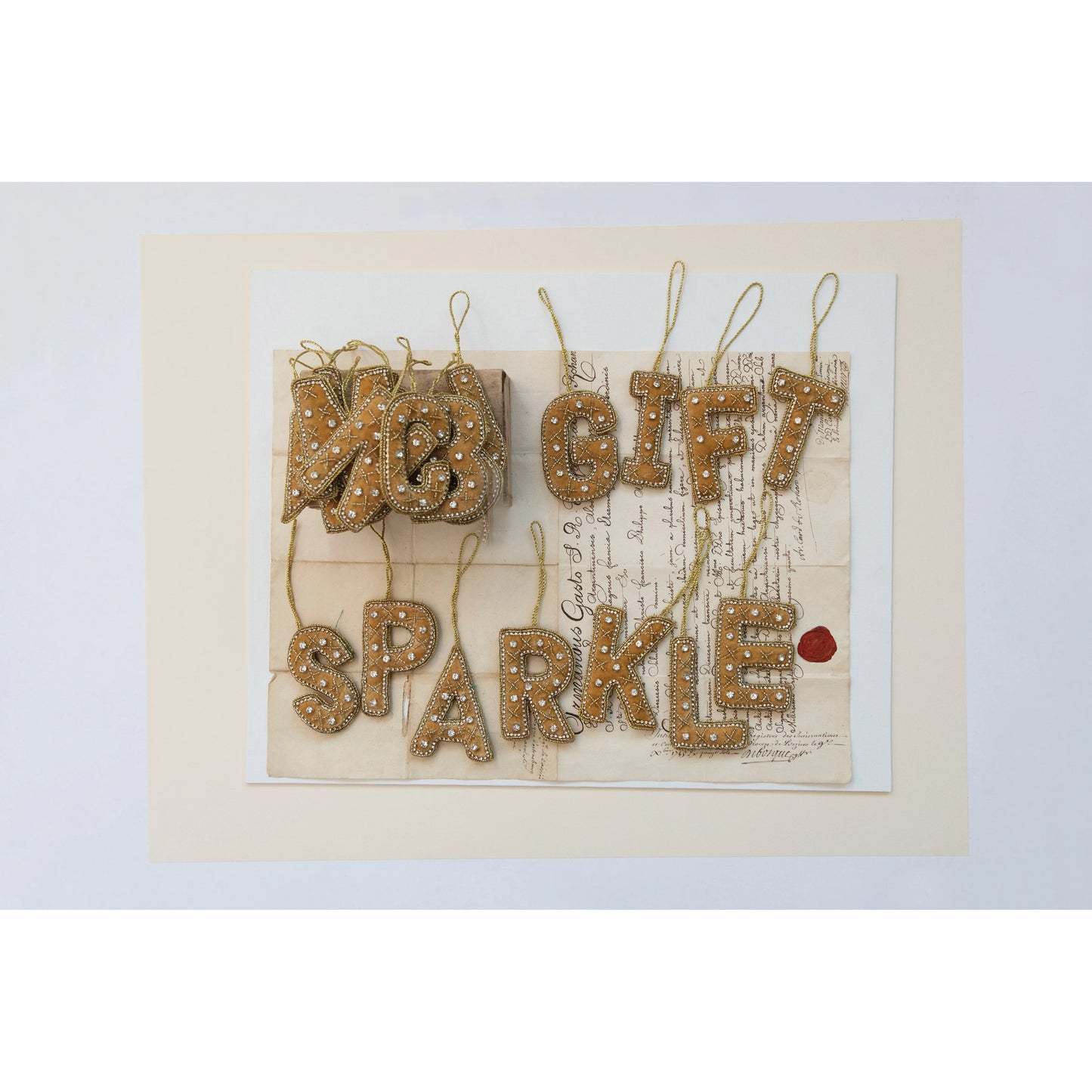 Velvet Initial Ornaments - Eden Lifestyle