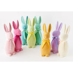 Flocked Pastel Button Nose Bunny Medium ( Assorted Colors) - Eden Lifestyle
