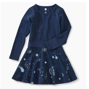 Tea Collection, Girl - Dresses,  Starry Skies Skirted Dress