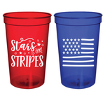 Stars And Stripes July 4th Patriotic Stadium Cup - Set of 6 - Eden Lifestyle