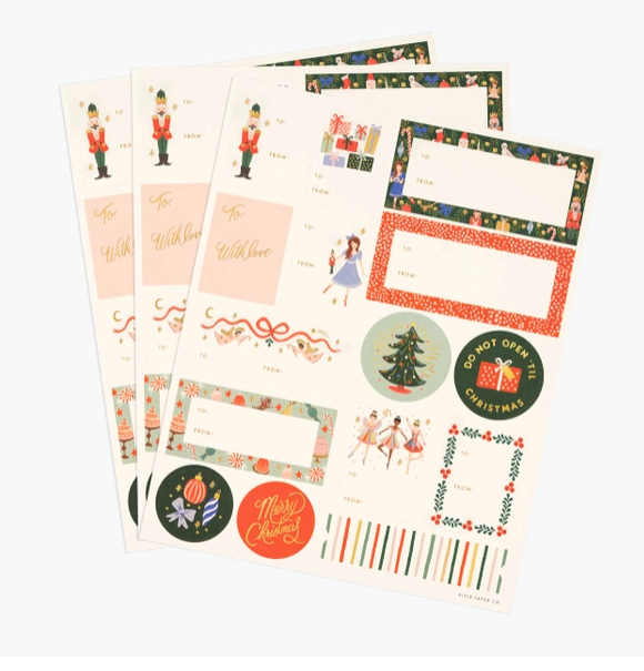 Rifle Paper Co Nutcracker Gift Stickers - Eden Lifestyle