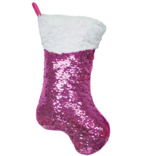 Iscream, Gifts - Kids Misc,  Mini Pink Stocking Reversible Sequin Pillow