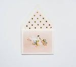 Stork Pink Baby Greeting Card - Eden Lifestyle