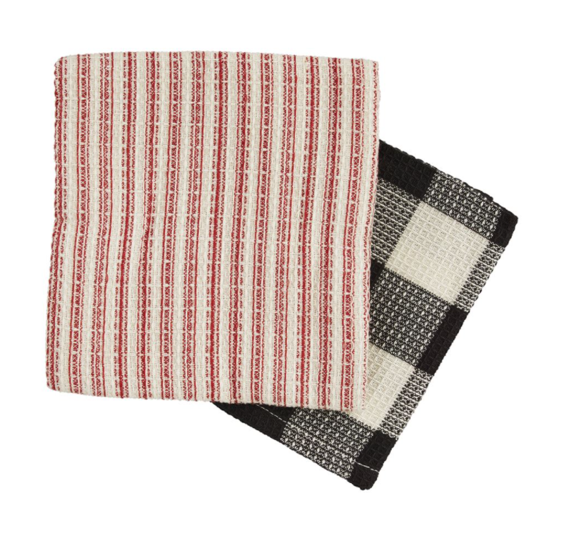 Mud Pie Buffalo Check Dish Towel Set - Eden Lifestyle