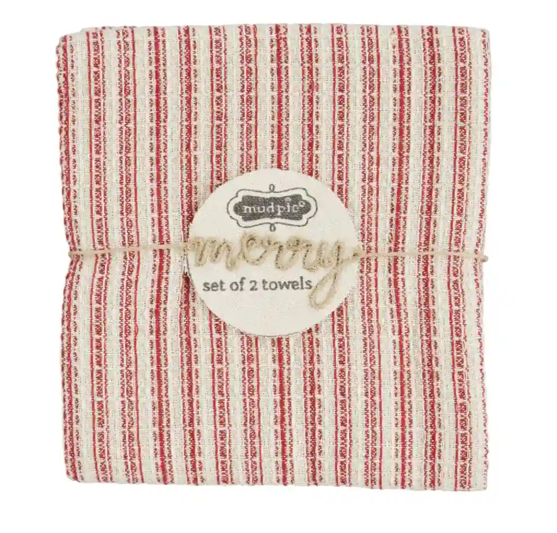 Mud Pie Buffalo Check Dish Towel Set - Eden Lifestyle