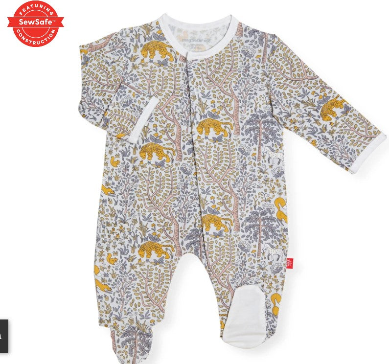 Magnificent Baby, Baby Boy Apparel - Pajamas,  Magnetic Me Sumatra Modal Magnetic Footie