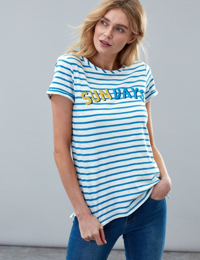 Joules, Women - Tees,  Joules Nessa Print SUNDAYS Tee