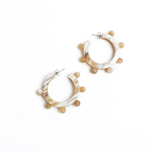Natural Bead Hoops - Eden Lifestyle