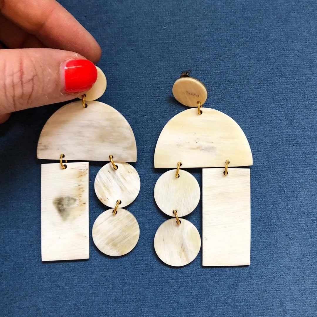Natural Horn Mobile Earrings - Eden Lifestyle