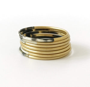 Shiny Gold Horn Bangle Set - Eden Lifestyle