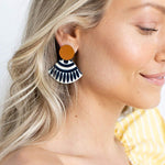 Sunset Navy Tile Earrings - Eden Lifestyle