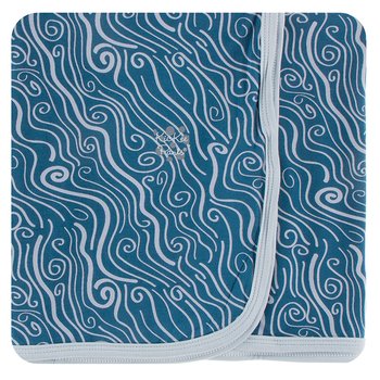 Kickee Pants - Print Swaddling Blanket in Twilight Whirling River - Eden Lifestyle