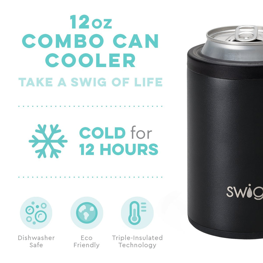 Swig, Home - Drinkware,  Swig Matte Black Combo Can & Bottle Cooler (12oz Cans & Bottles)