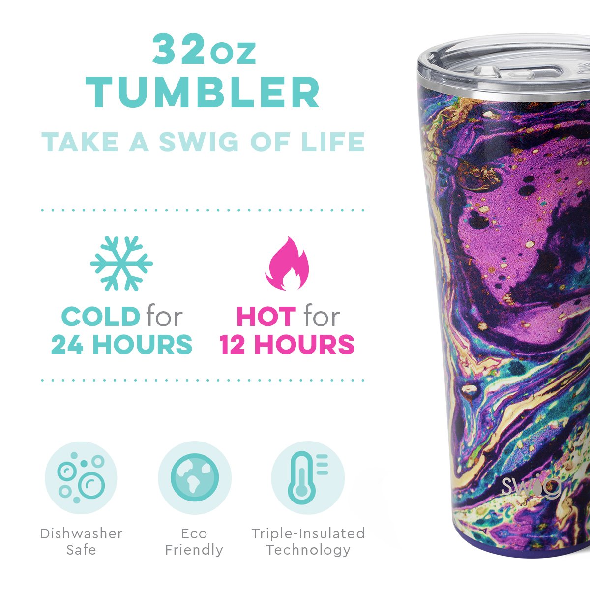 Swig, Home - Drinkware,  Swig Purple Reign Tumbler (32oz)