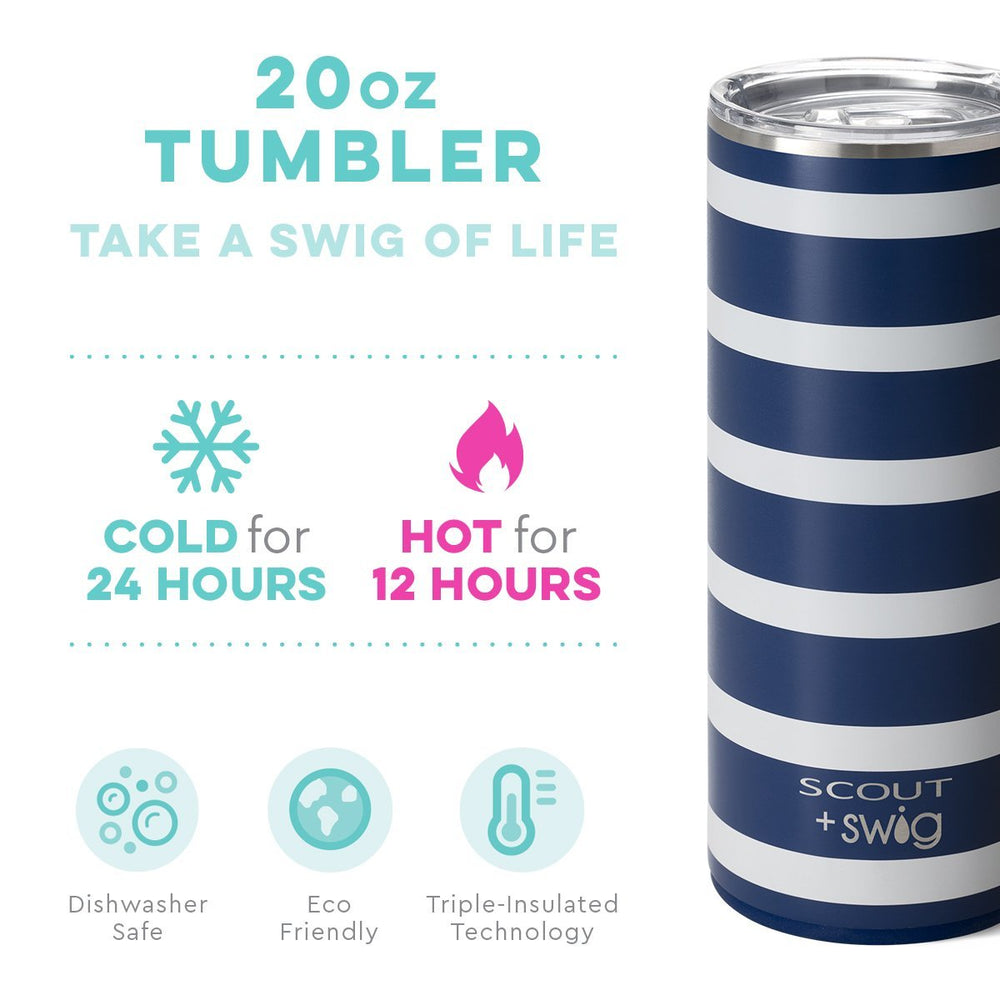 Swig, Home - Drinkware,  SCOUT+Swig Nantucket Navy Tumbler (20oz)