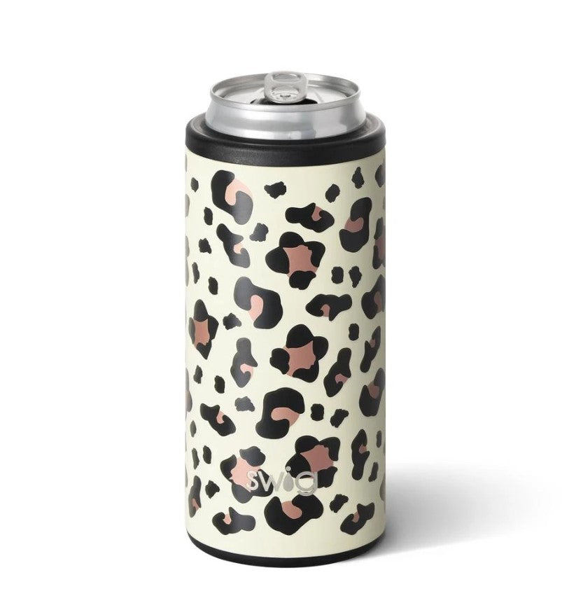 Swig, Home - Drinkware,  Swig 12oz Skinny Can Cooler - Luxy Leoaprd