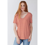 Another Love, Women - Tees,  Emma Tangerine Stripe Tee