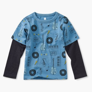 Tea Collection, Boy - Tees,  Motown Sound Layer Printed Tee