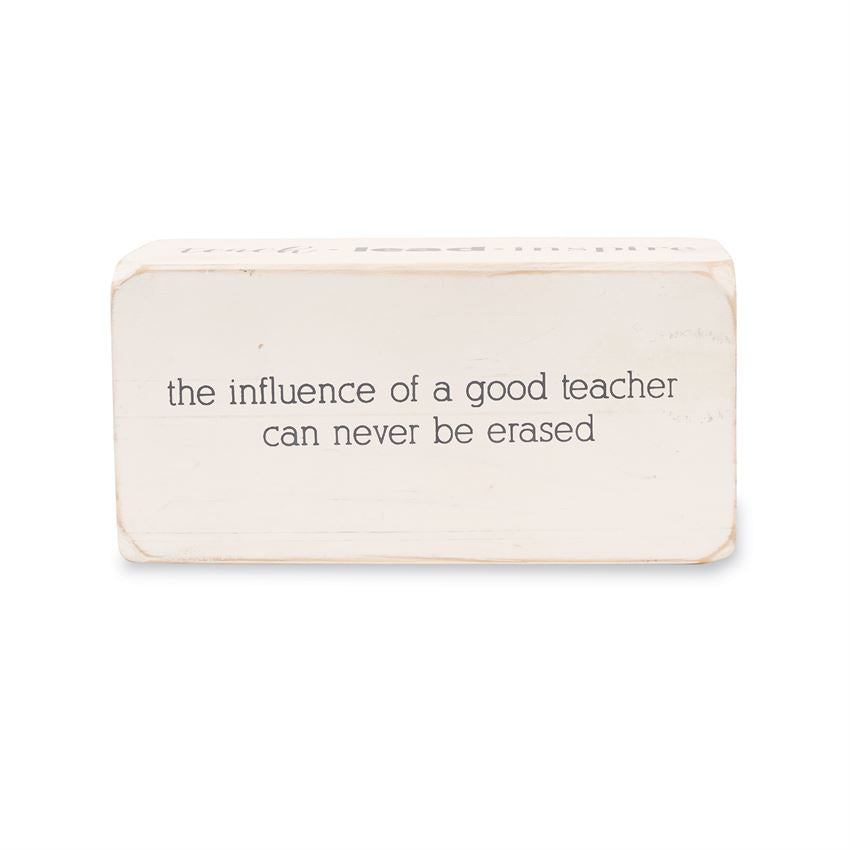 Mud Pie, Home - Decorations,  Inspire Teacher Sentiment Blocks