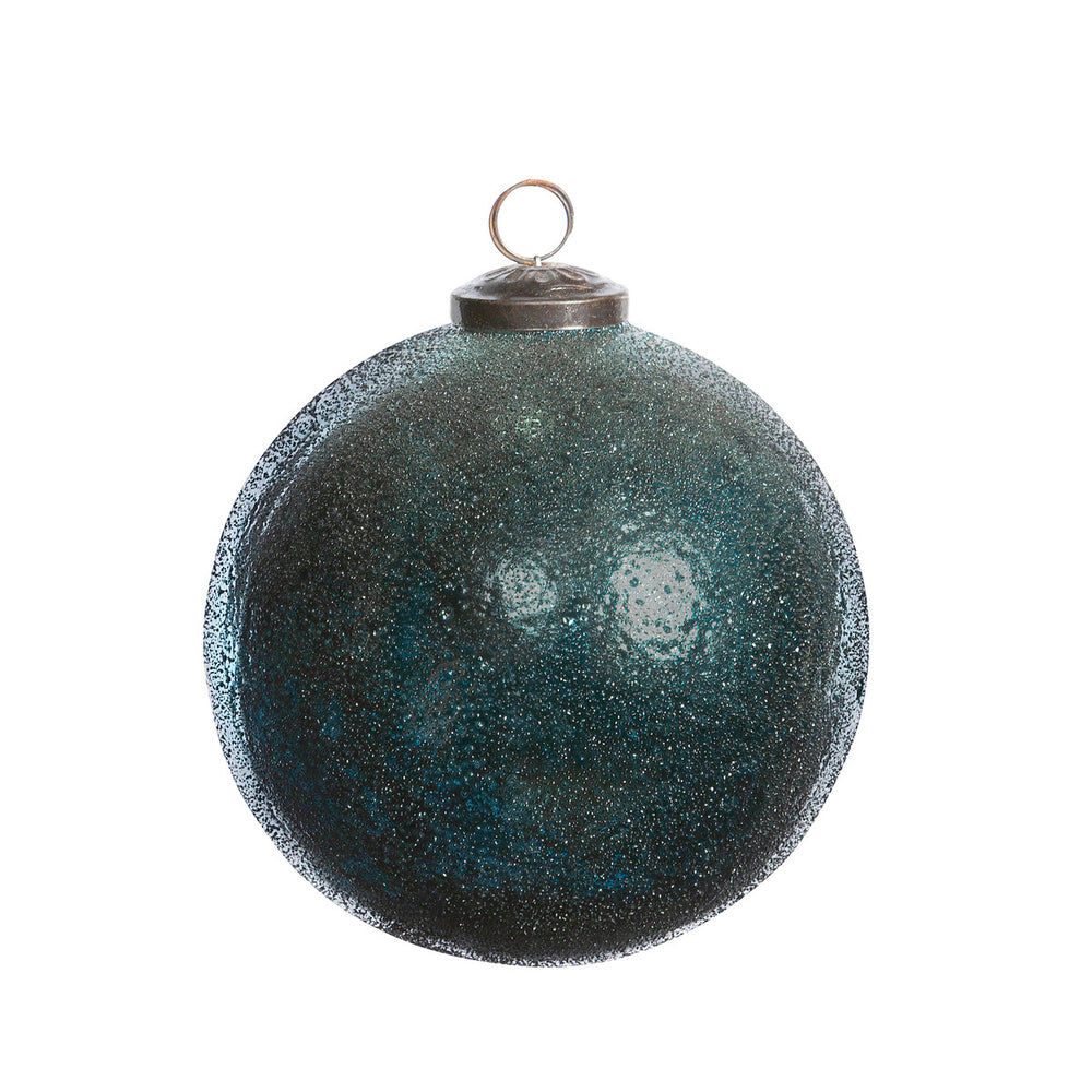 Shiny Teal Mercury Glass Ball Ornament - Eden Lifestyle