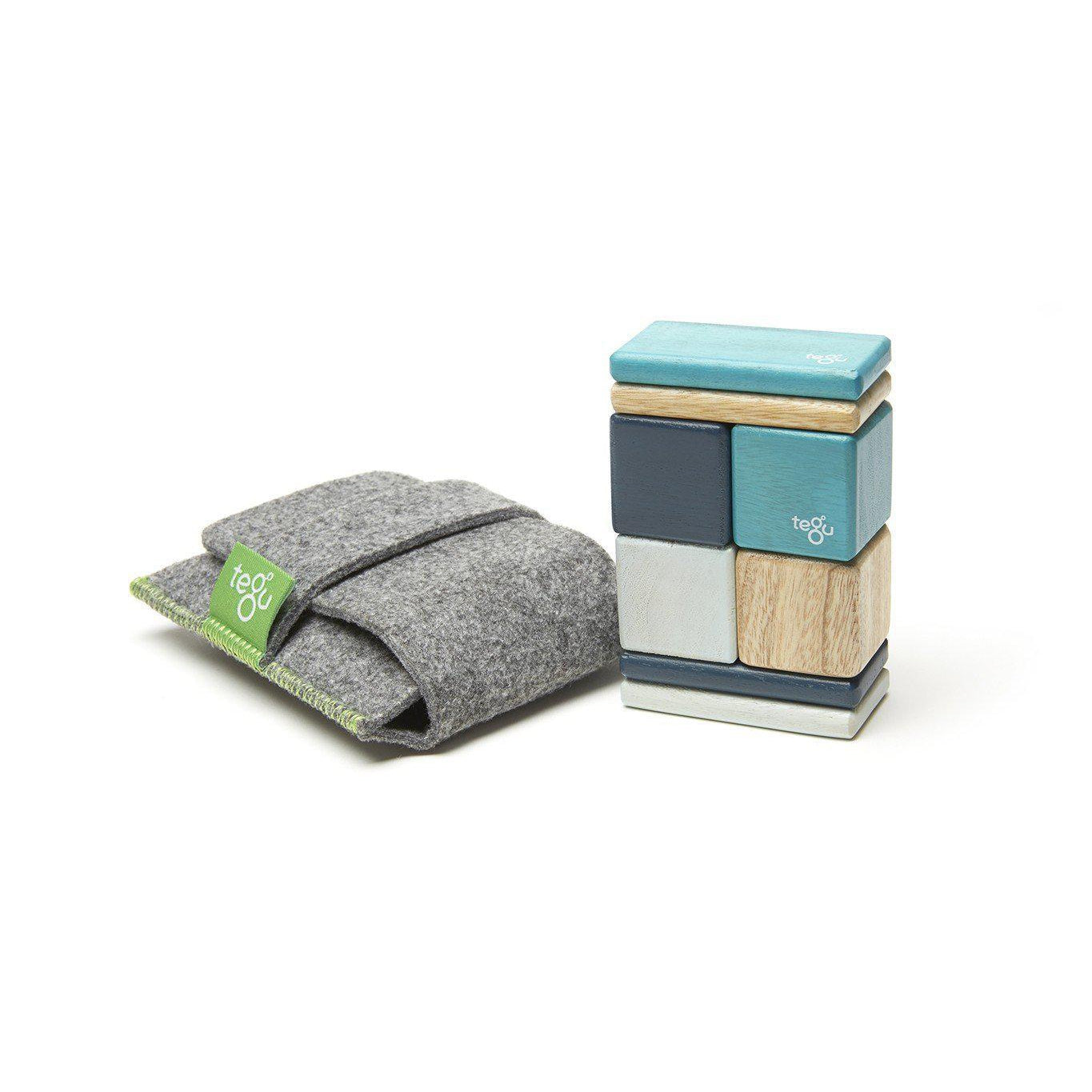 Tegu, Gifts - Toys,  Tegu Magnetic Blocks Original Pocket Pouch - Blues
