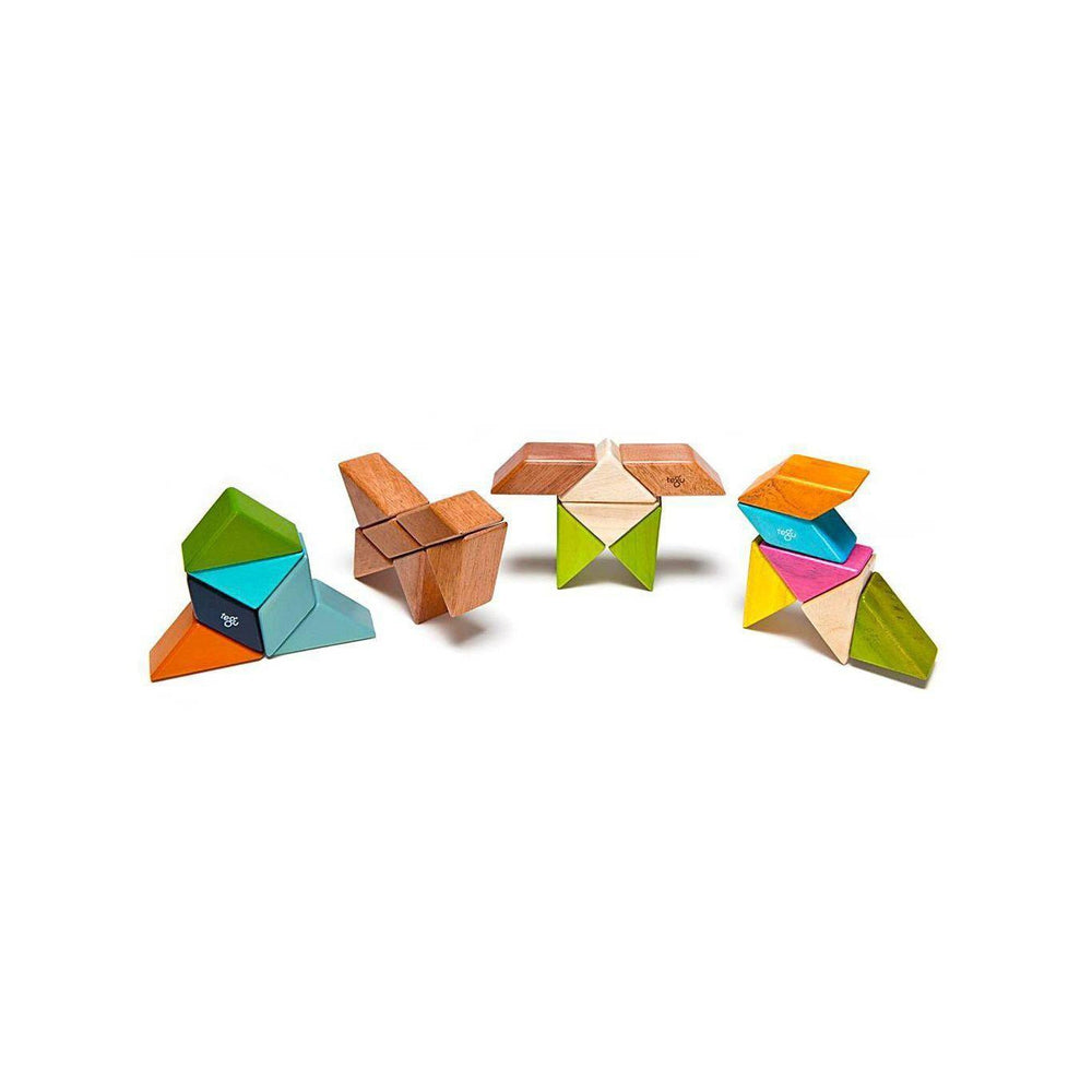Tegu, Gifts - Toys,  Tegu Magnetic Wooden Blocks Prism pocket Pouch - Tints