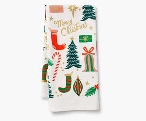 Rifle Paper Co Deck the Halls Tea Towel - Eden Lifestyle