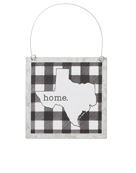 Eden Lifestyle, Home - Decorations,  Texas Tin Ornament